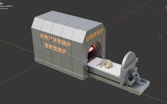 Incinerator mayat hewan yang dapat disesuaikan dengan kontrol PLC untuk pembuangan sisa hewan yang ramah lingkungan